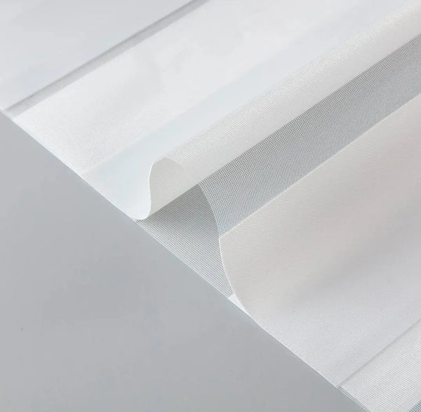 Pure White Light Filtered Zebra Blinds